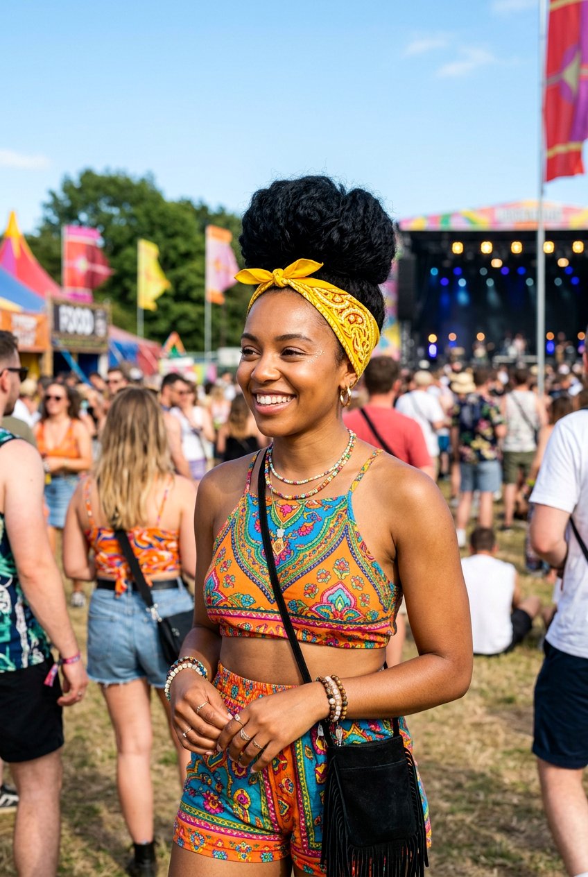 High Bun With Bandana - 20 bandana bun hairstyle - 20 bandana bun hairstyle