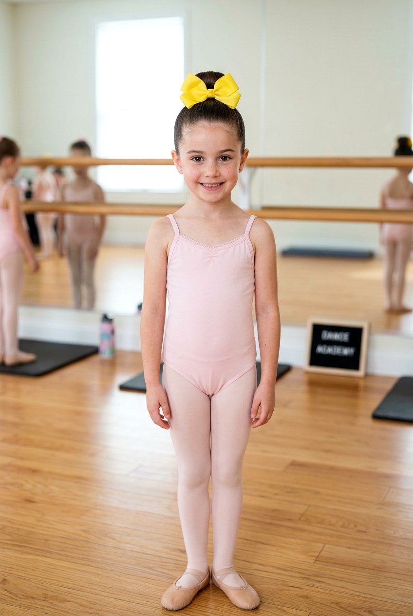 High Bun With Bow - 20 bow hairstyle for little girls - 20 bow hairstyle for little girls