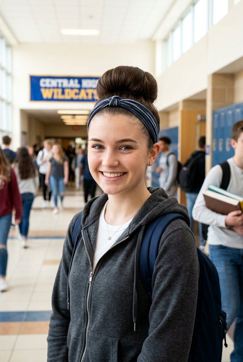 High Bun With Headband - 20 back to school hairstyles with headband - 20 back to school hairstyles with headband