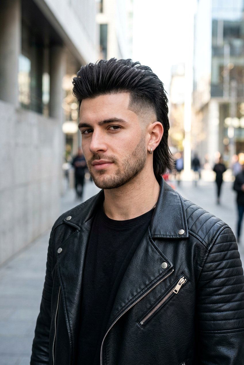 High Burst Fade Mullet Straight Hair - 20 burst fade mullet for men with straight hair - 20 burst fade mullet for men with straight hair