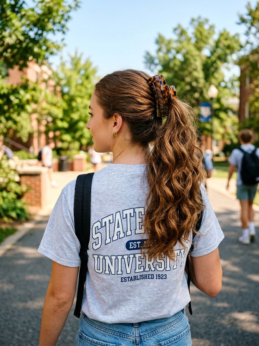 High Claw Clip Ponytail - 20 college girls easy claw clip hairstyle - 20 college girls easy claw clip hairstyle