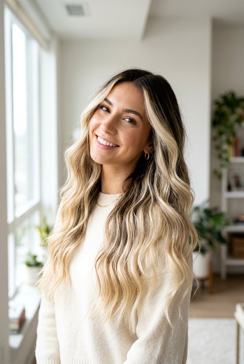 High Contrast Balayage Blonde Highlights - 20 high contrast blonde highlights - 20 high contrast blonde highlights