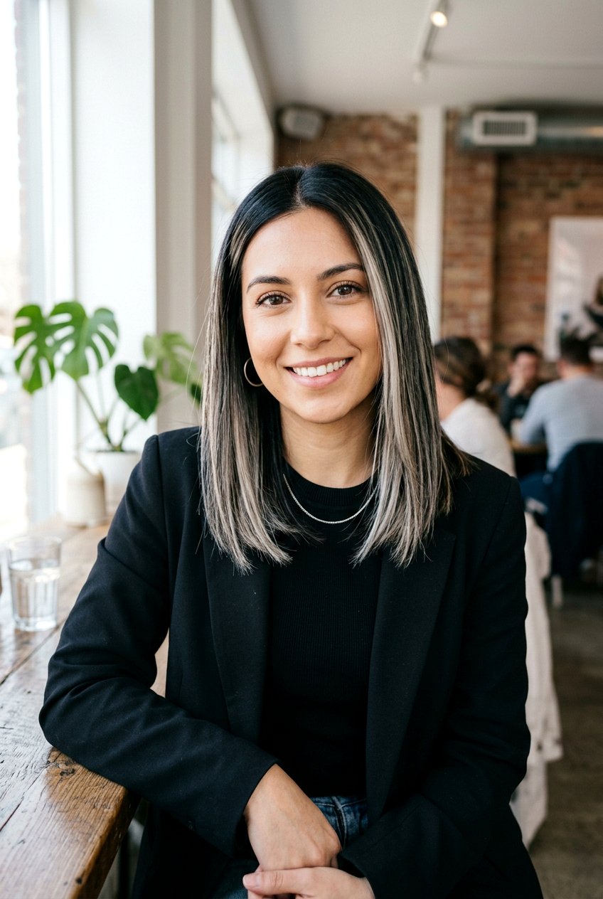 High Contrast Blonde Highlights On Black Hair - 20 high contrast blonde highlights - 20 high contrast blonde highlights