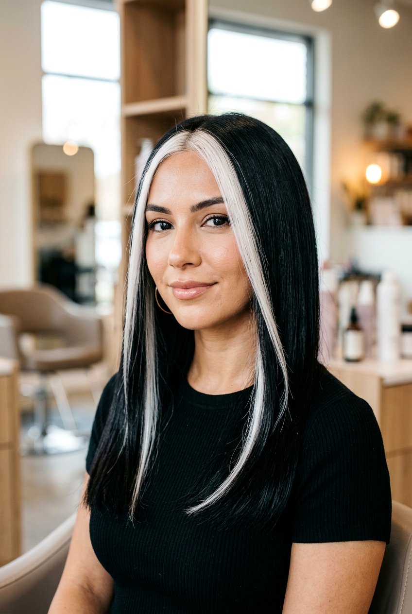 High Contrast Money Piece - 20 money piece hair color - 20 money piece hair color