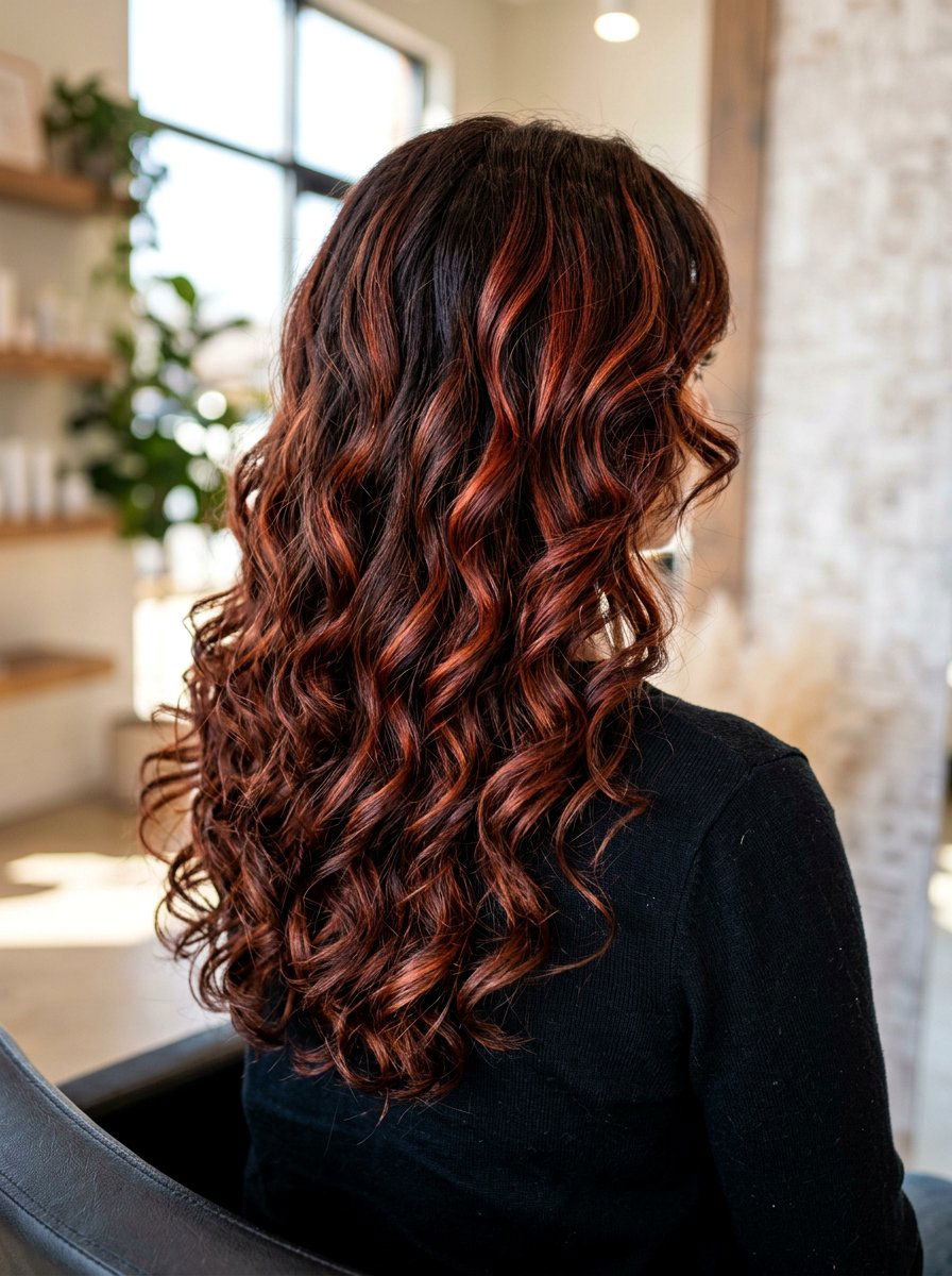 High Contrast Red Brown Balayage - 20 rich red brown balayage - 20 rich red brown balayage