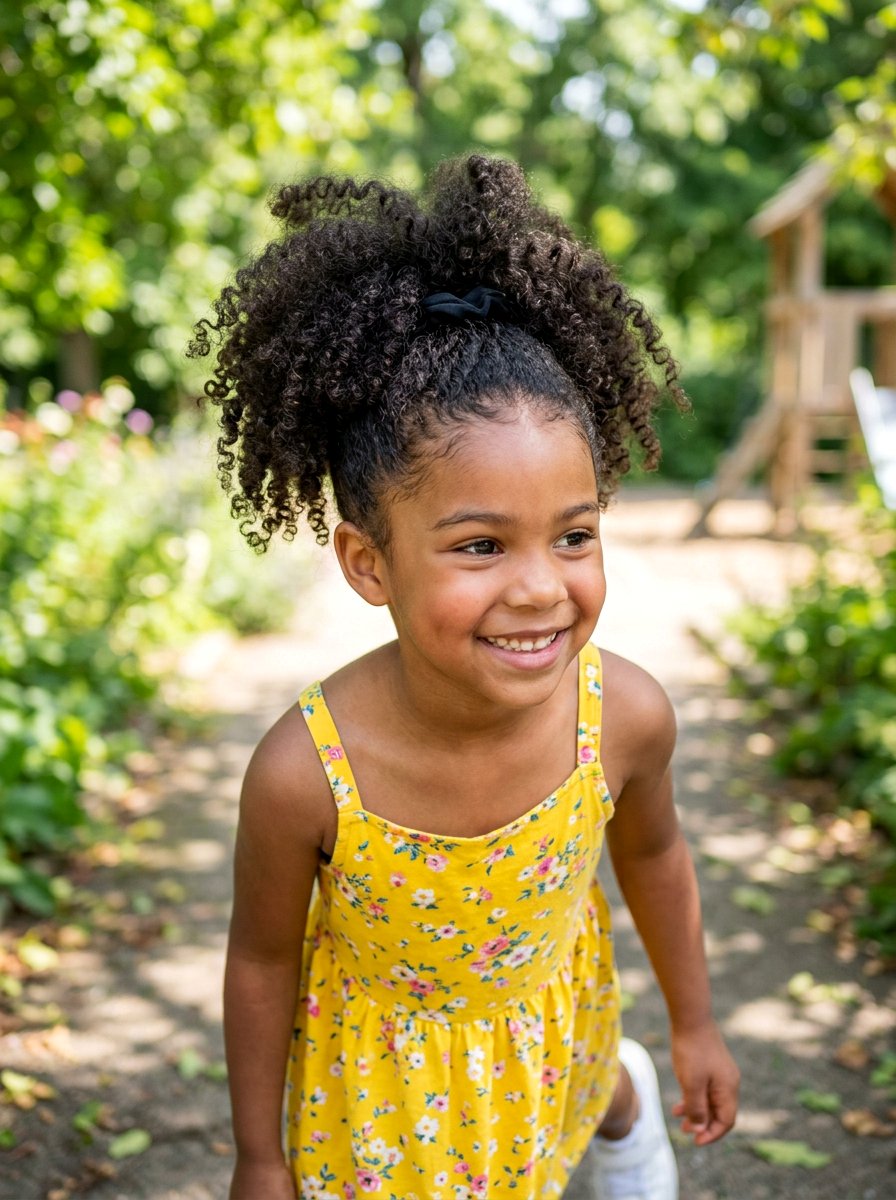 High Curly Ponytail For Kids - 20 kids curly ponytail hairstyles - 20 kids curly ponytail hairstyles