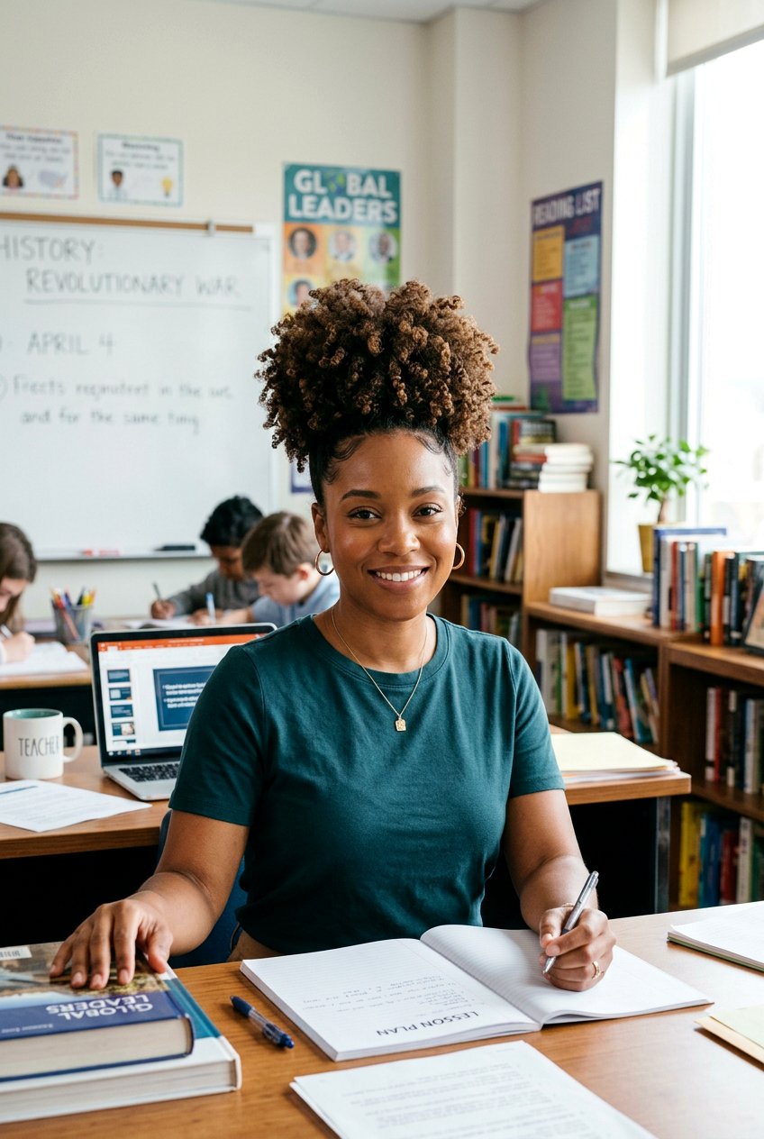 High Curly Puff For Busy Mornings - 20 teacher hairstyles for curly hair - 20 teacher hairstyles for curly hair