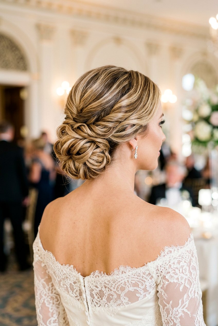 High Dimension Textured Low Bun - 20 textured updo hairstyles - 20 textured updo hairstyles