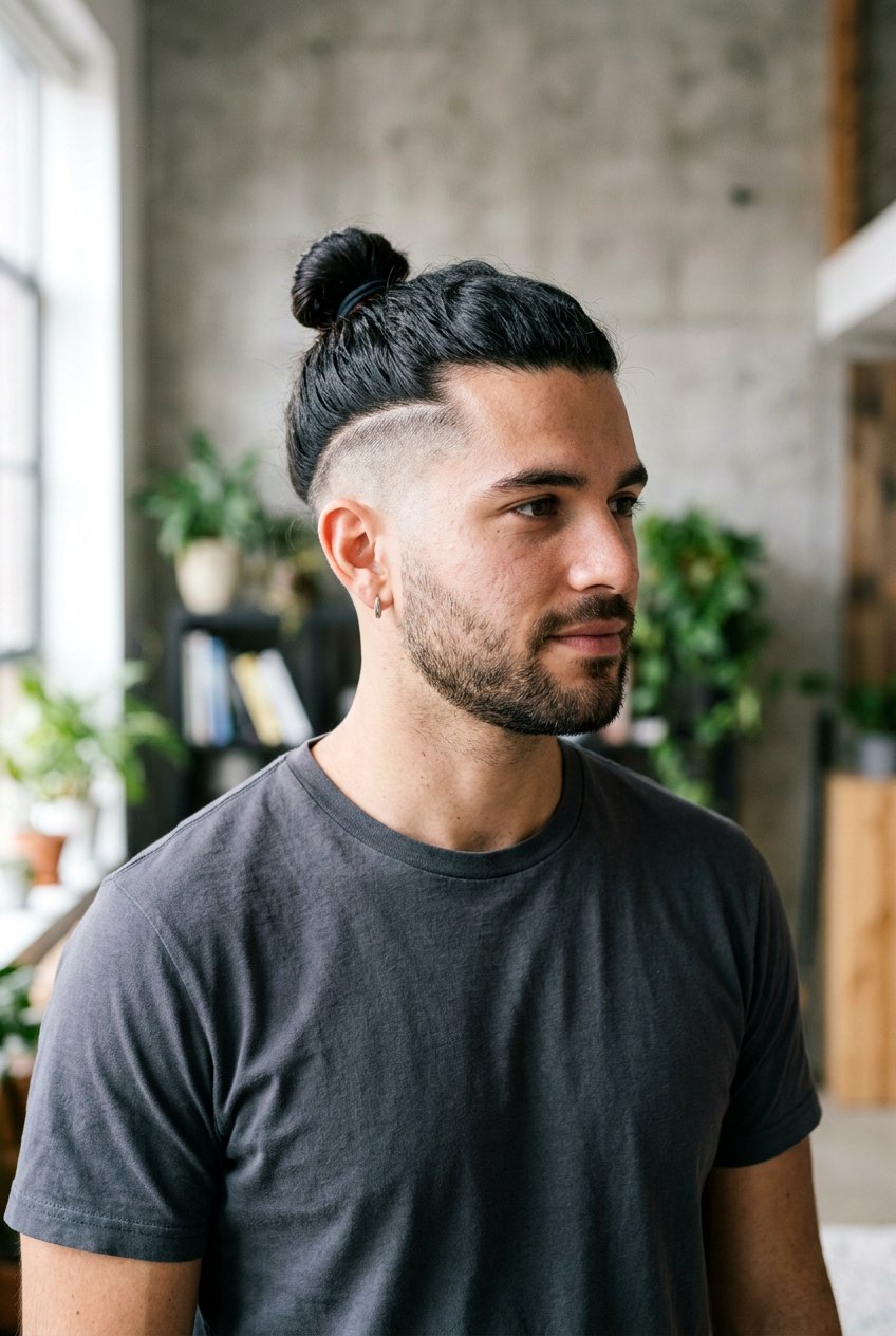 High Disconnected Undercut Man Bun - 20 man bun with undercut - 20 man bun with undercut