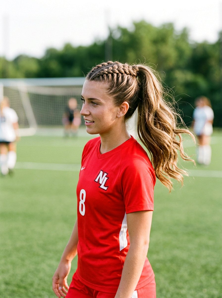 High Dutch Braided Ponytail - 20 soccer hairstyle with braided ponytail - 20 soccer hairstyle with braided ponytail