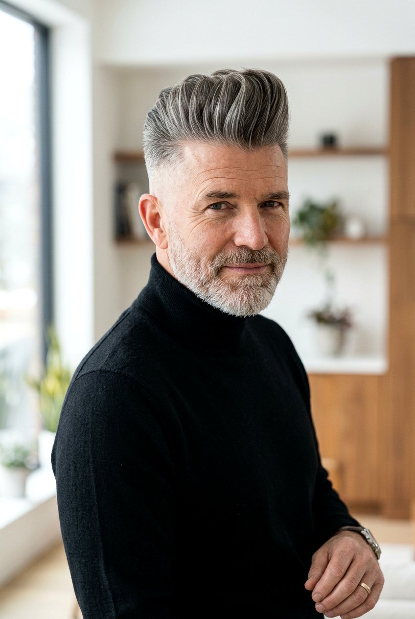 High Fade Pompadour - 20 pompadour fade for mature men - 20 pompadour fade for mature men