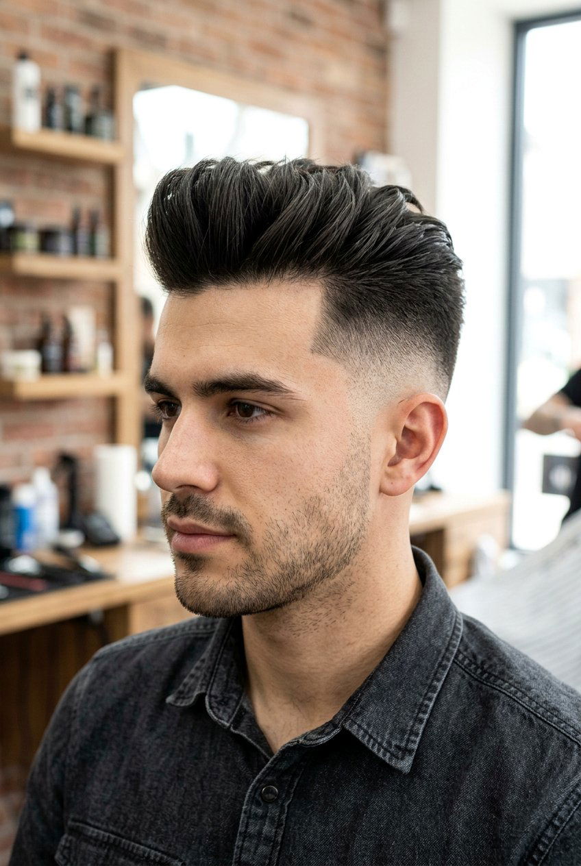 High Fade Quiff - 20 quiff haircut for men - 20 quiff haircut for men