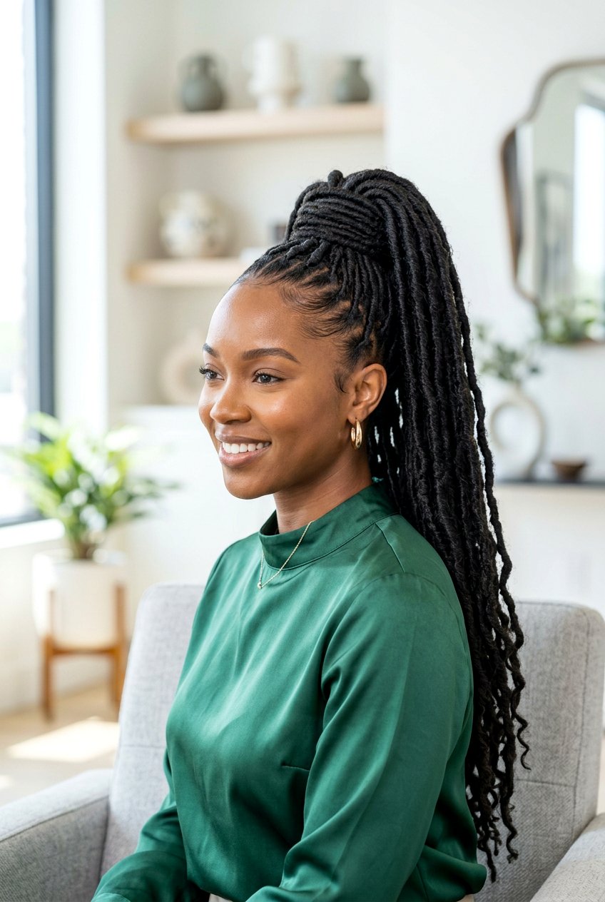 High Faux Loc Ponytail - 20 faux loc ponytail hairstyles - 20 faux loc ponytail hairstyles