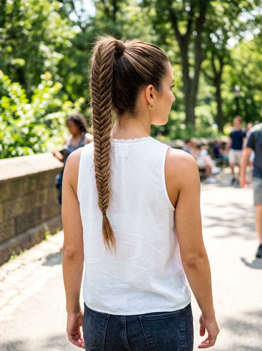 High Fishtail Ponytail For Summer - 20 summer braid ponytail for women - 20 summer braid ponytail for women