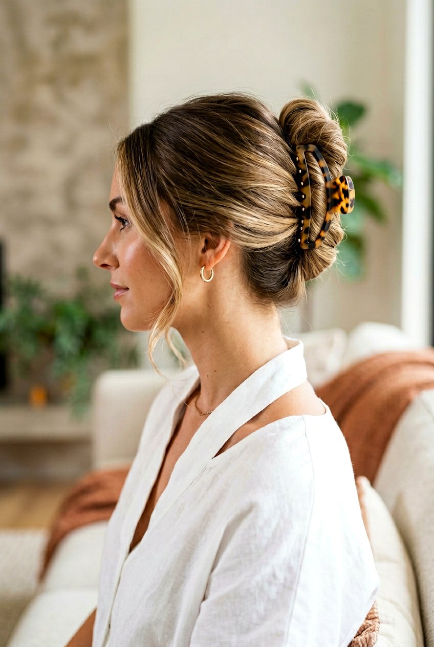 High French Twist Claw Clip Hairstyle - 20 french twist claw clip hairstyle - 20 french twist claw clip hairstyle