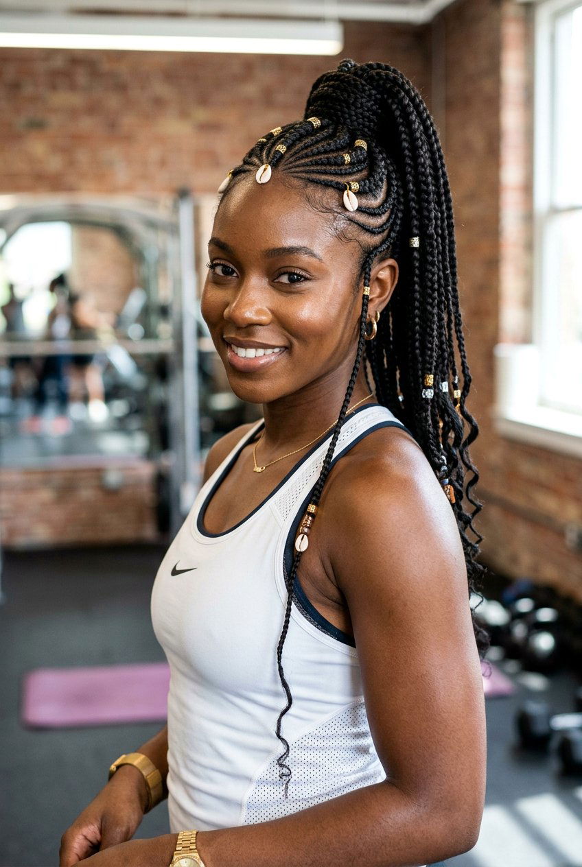 High Fulani Ponytail Braids - 20 fulani ponytail braids - 20 fulani ponytail braids