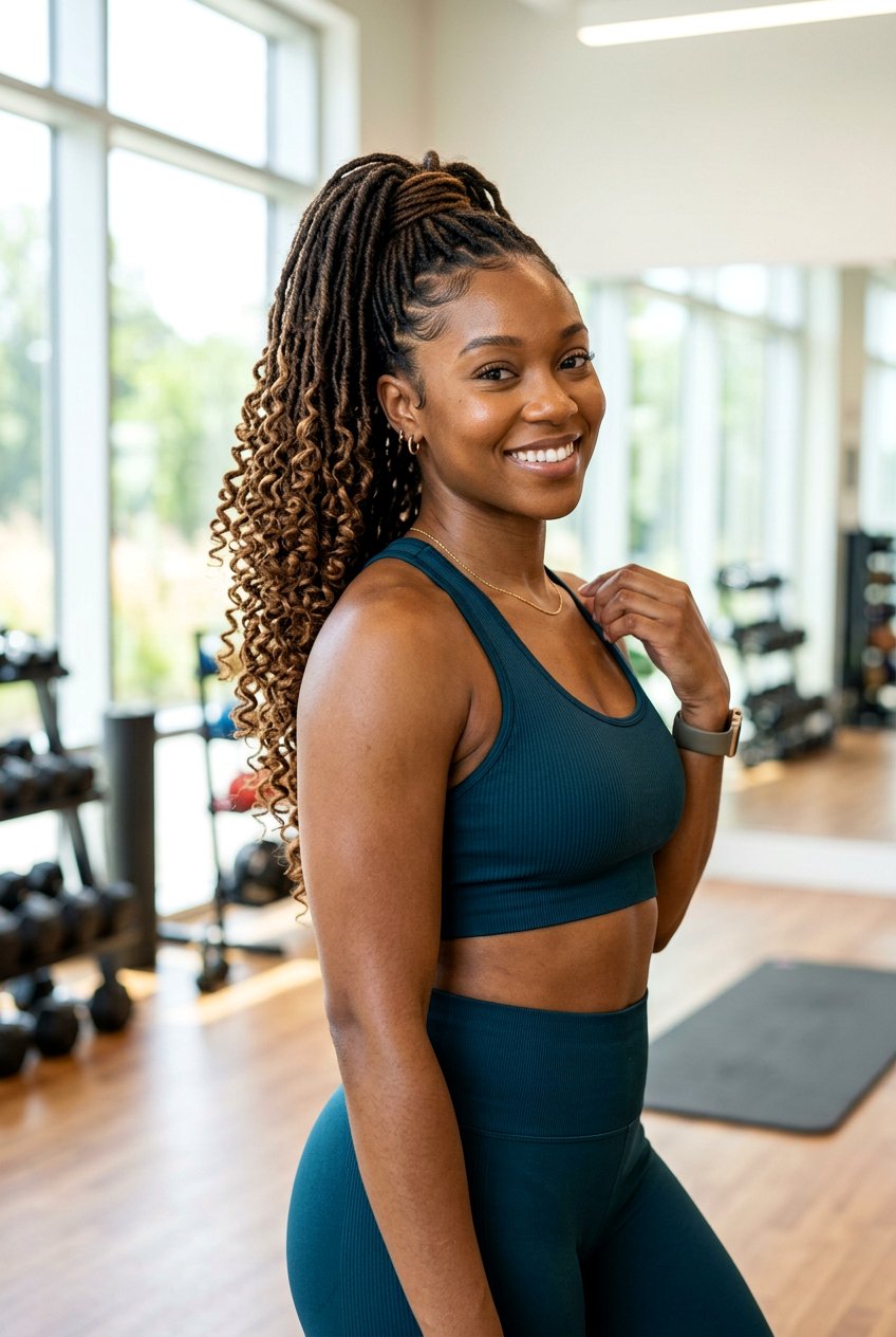 High Loc Ponytail - 20 loc styles with curls - 20 loc styles with curls