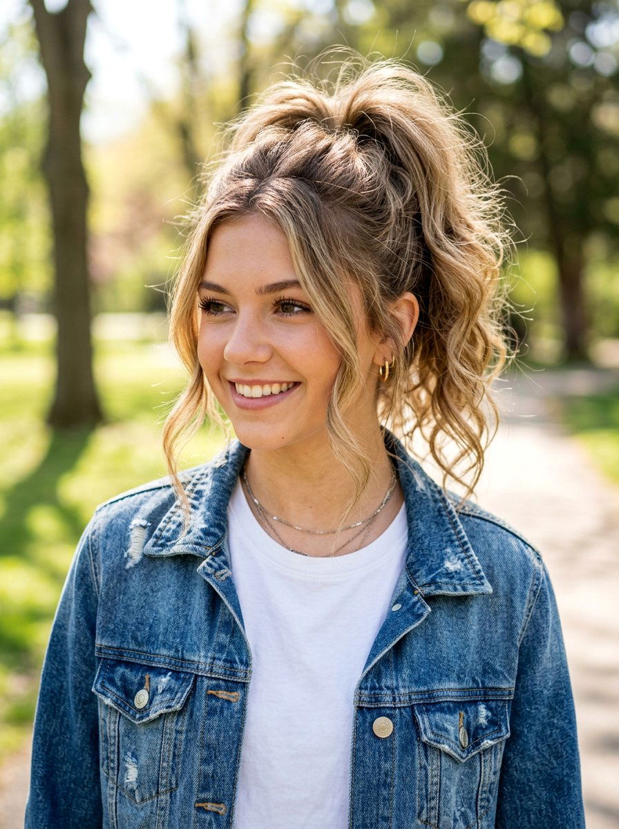 High Messy Ponytail For School - 20 cute ponytail hairstyle ideas for school - 20 cute ponytail hairstyle ideas for school