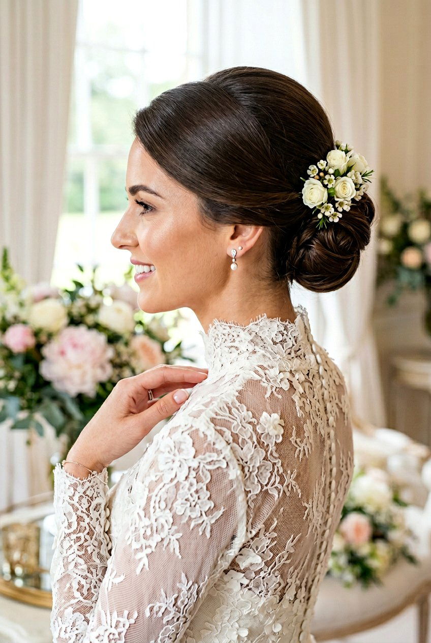 High Nape Bridal Chignon - 20 modern bridal chignon - 20 modern bridal chignon