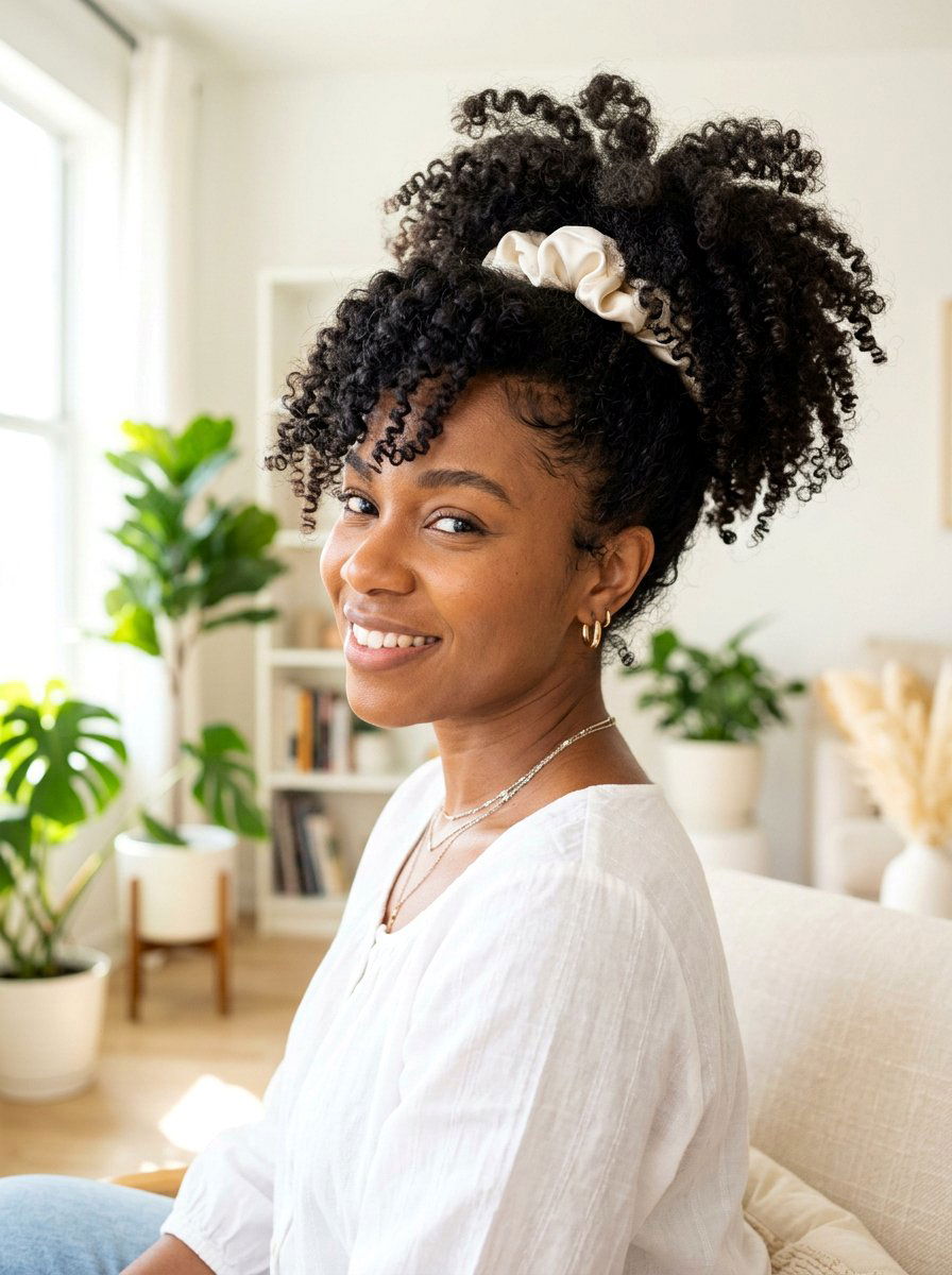 High Pineapple Ponytail For Curly Hair - 20 easy work hairstyle for long curly hair - 20 easy work hairstyle for long curly hair