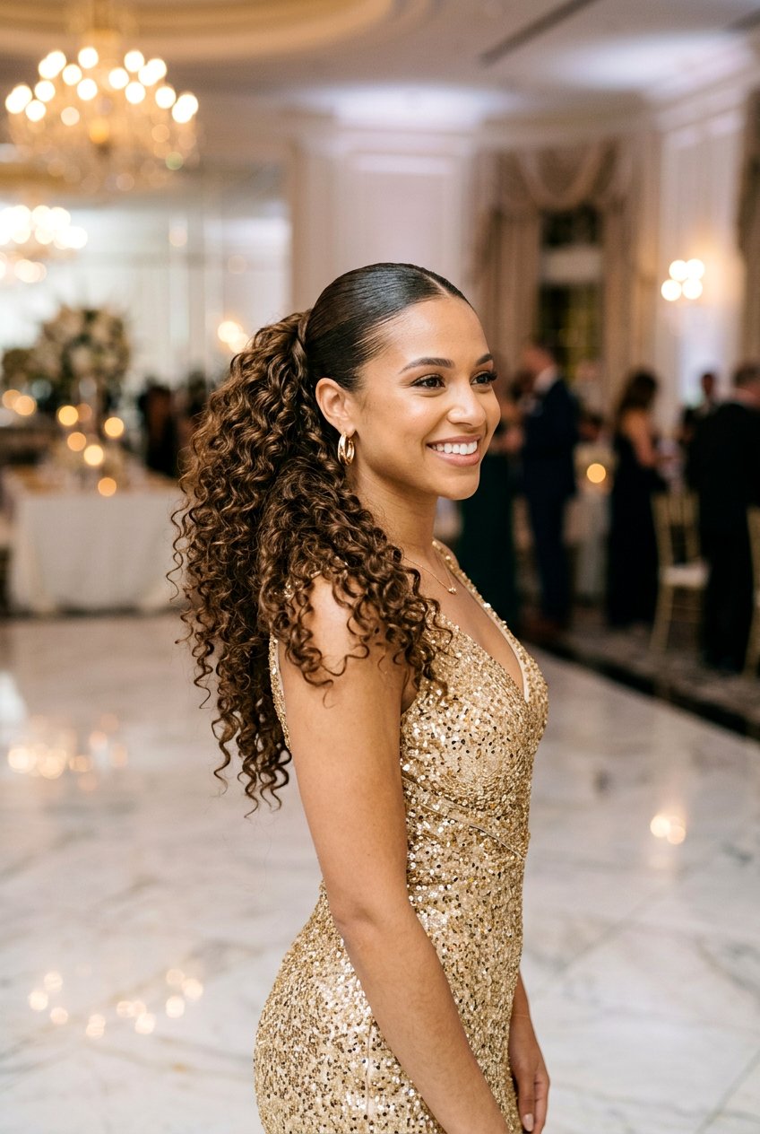 High Ponytail - 20 mother of the bride long hairstyles - 20 mother of the bride long hairstyles