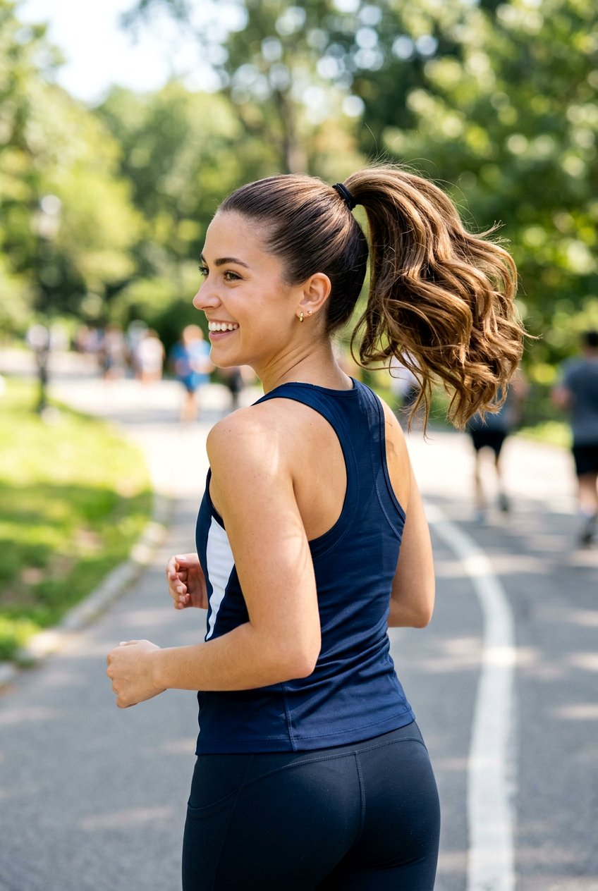 High Ponytail - 20 easy hairstyles for medium hair - 20 easy hairstyles for medium hair