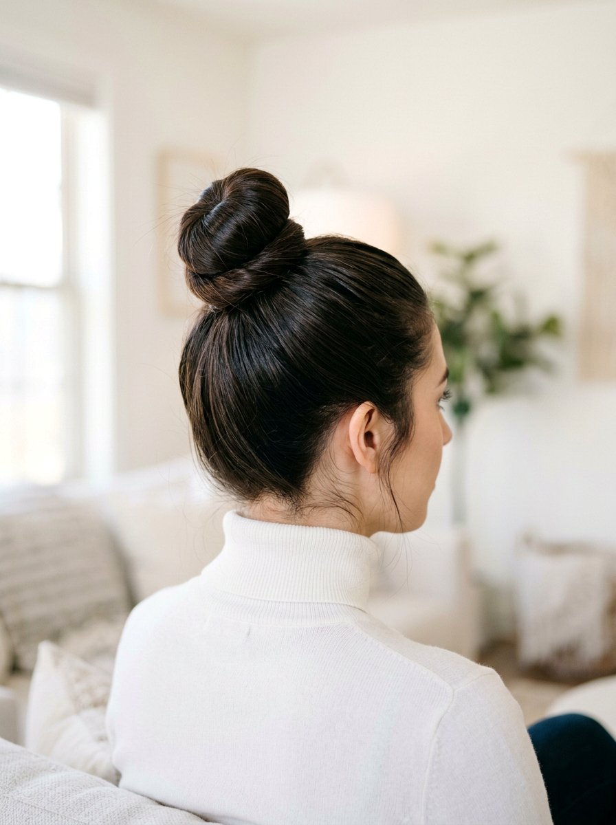 High Ponytail Bun - 20 tidy bun for office mornings - 20 tidy bun for office mornings