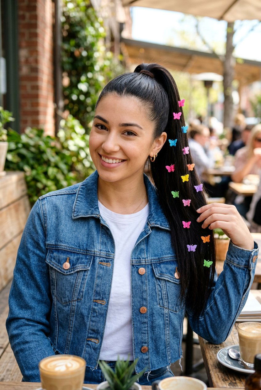 High Ponytail Butterfly Clip - 20 butterfly clip ponytail hairstyle - 20 butterfly clip ponytail hairstyle