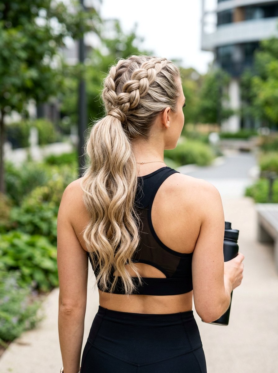 High Ponytail Dutch Braid - 20 overnight braided ponytail waves - 20 overnight braided ponytail waves