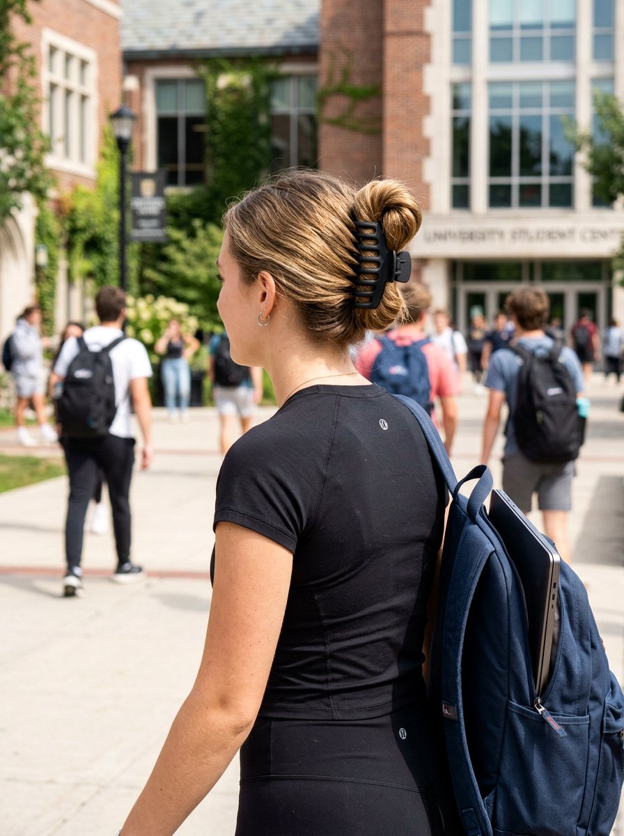 High Ponytail Folded Into Claw Clip - 20 claw clip hairstyle for college girls - 20 claw clip hairstyle for college girls