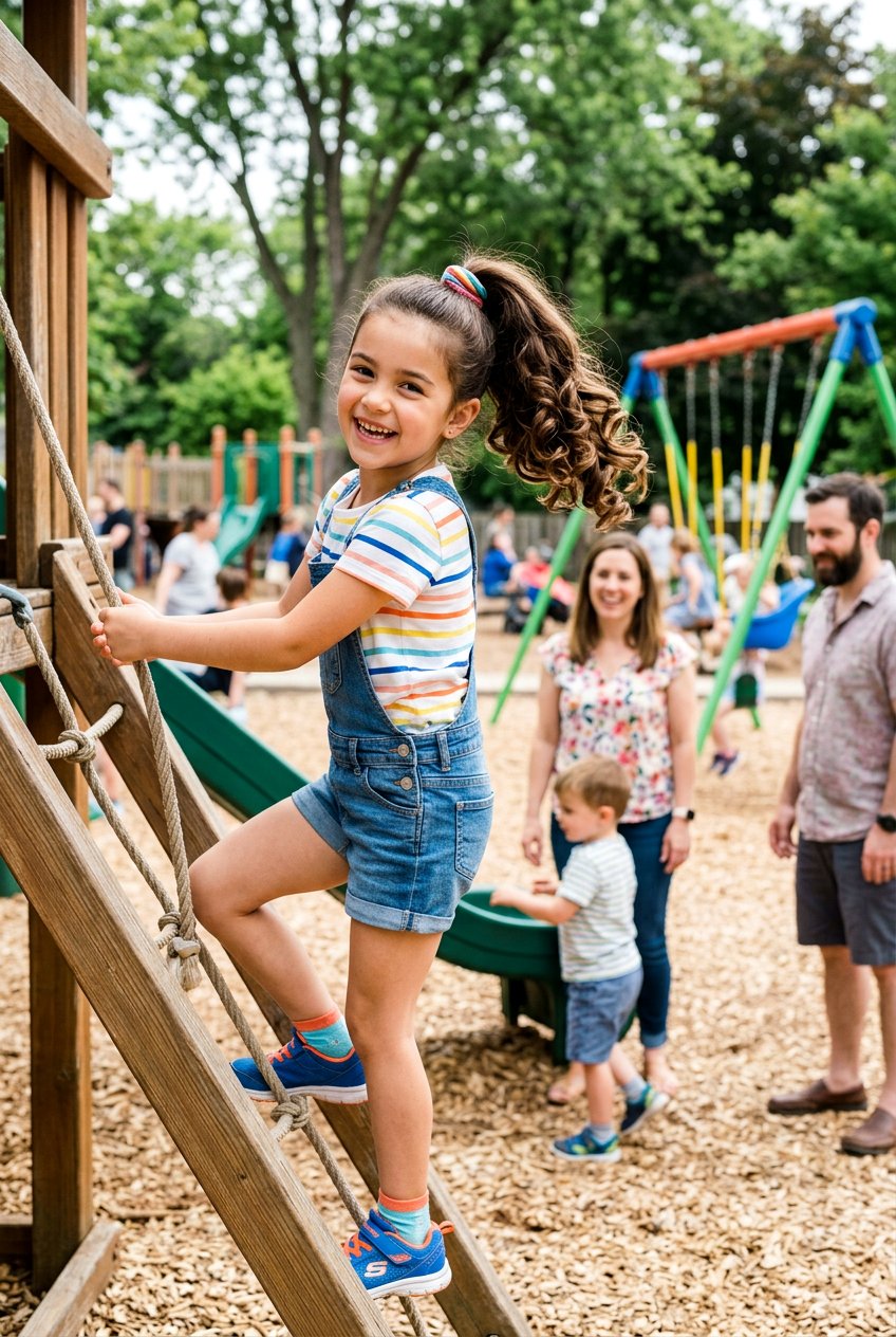 High Ponytail For Active Kids - 20 family photo hairstyles - 20 family photo hairstyles