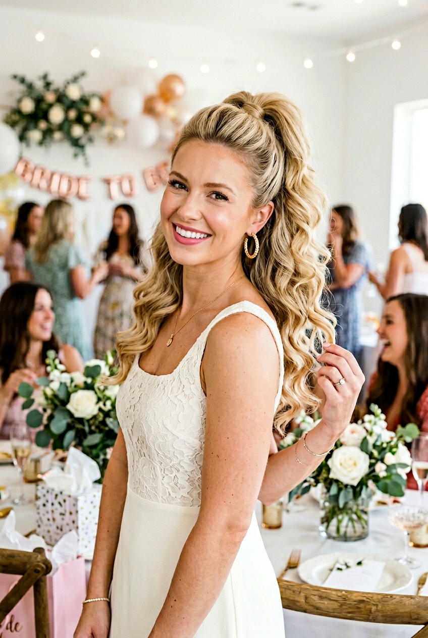 High Ponytail For Bridal Shower - 20 bridal shower hairstyles - 20 bridal shower hairstyles