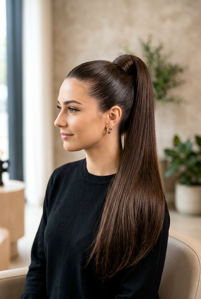 High Ponytail For Long Hair - 20 easy hairstyles for long hair - 20 easy hairstyles for long hair