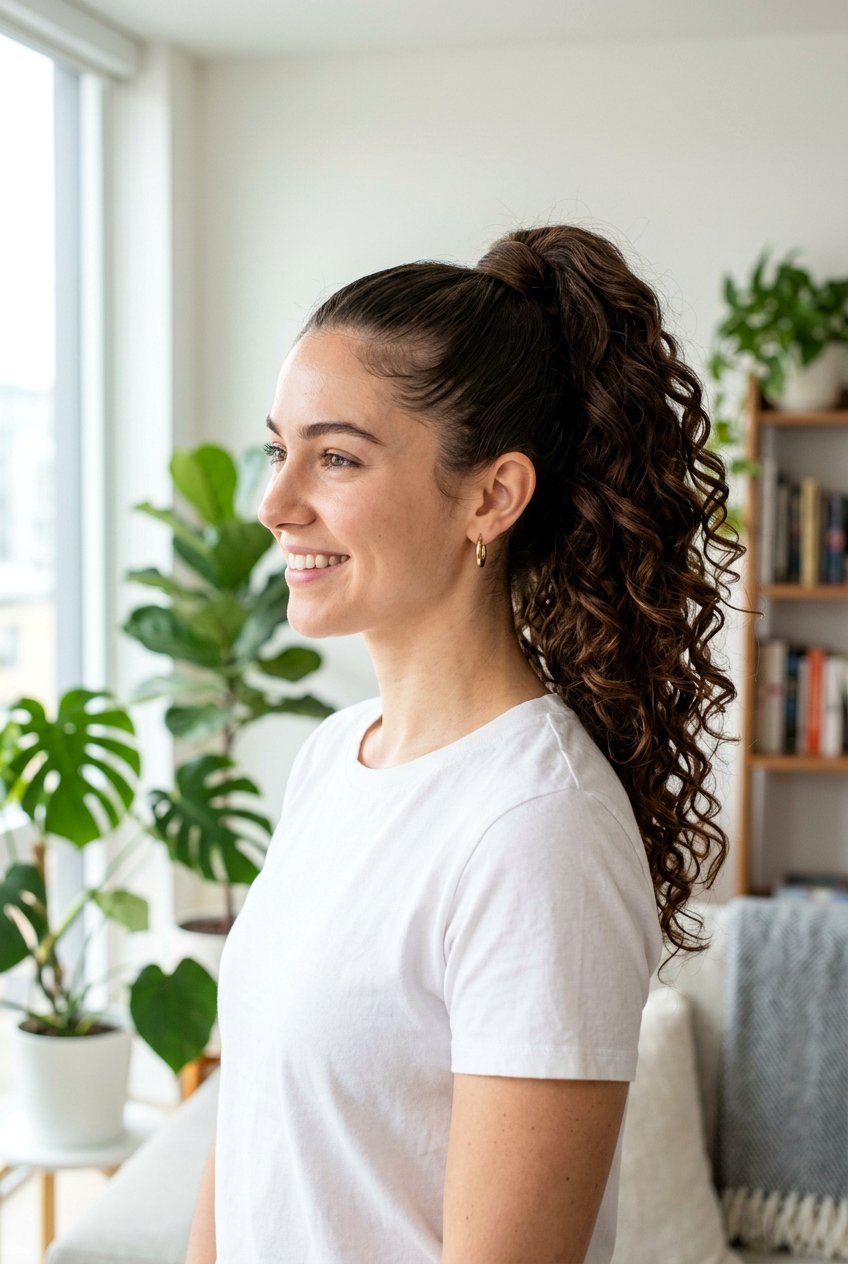 High Ponytail For Movie Night - 20 movie night hairstyles - 20 movie night hairstyles