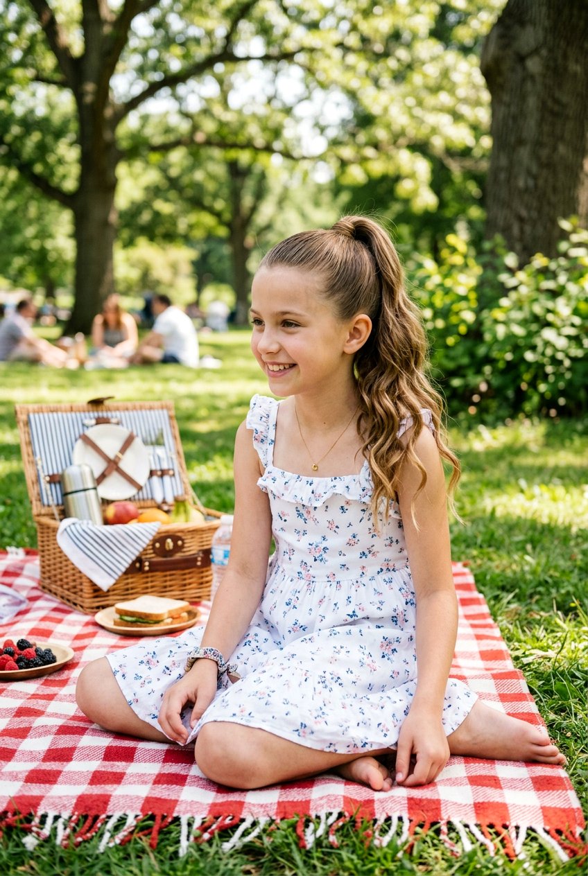 High Ponytail Picnic Hairstyle - 20 picnic hairstyles for girls - 20 picnic hairstyles for girls