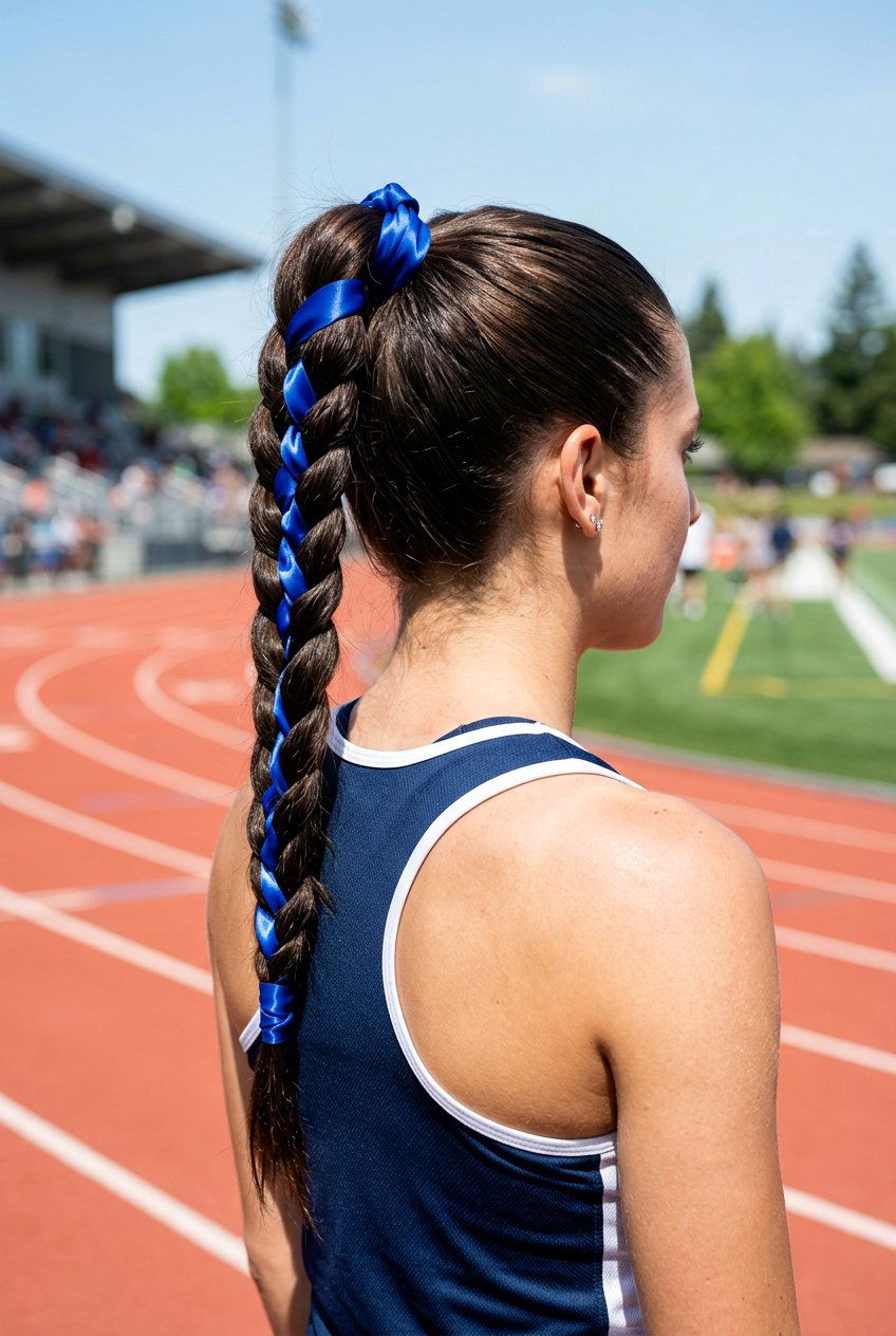 High Ponytail Ribbon Woven Braid - 20 ribbon woven braid hairstyle - 20 ribbon woven braid hairstyle