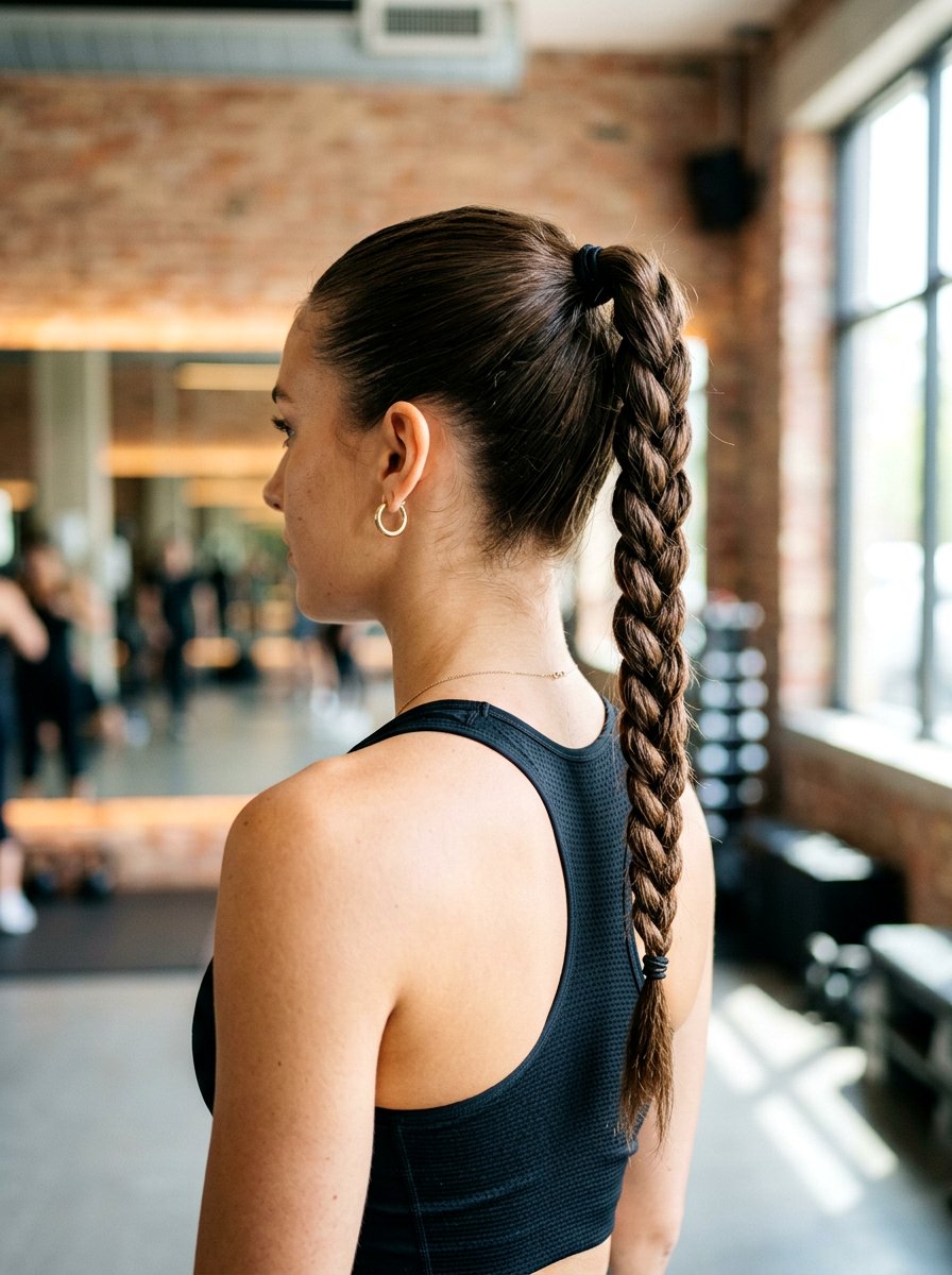 High Ponytail Snake Braid - 20 gym hairstyle with high ponytail braid - 20 gym hairstyle with high ponytail braid