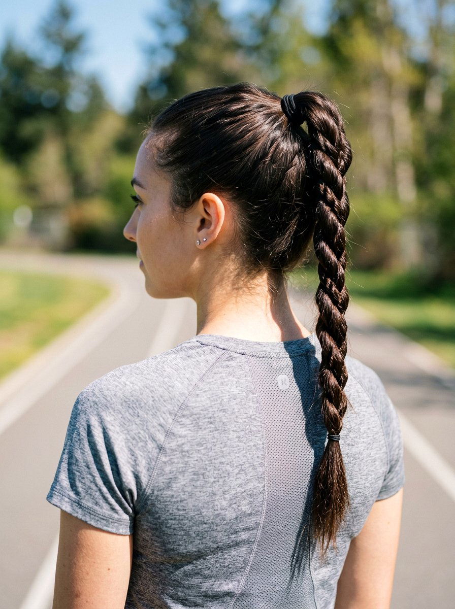 High Ponytail Twisted Braid - 20 gym hairstyle with high ponytail braid - 20 gym hairstyle with high ponytail braid