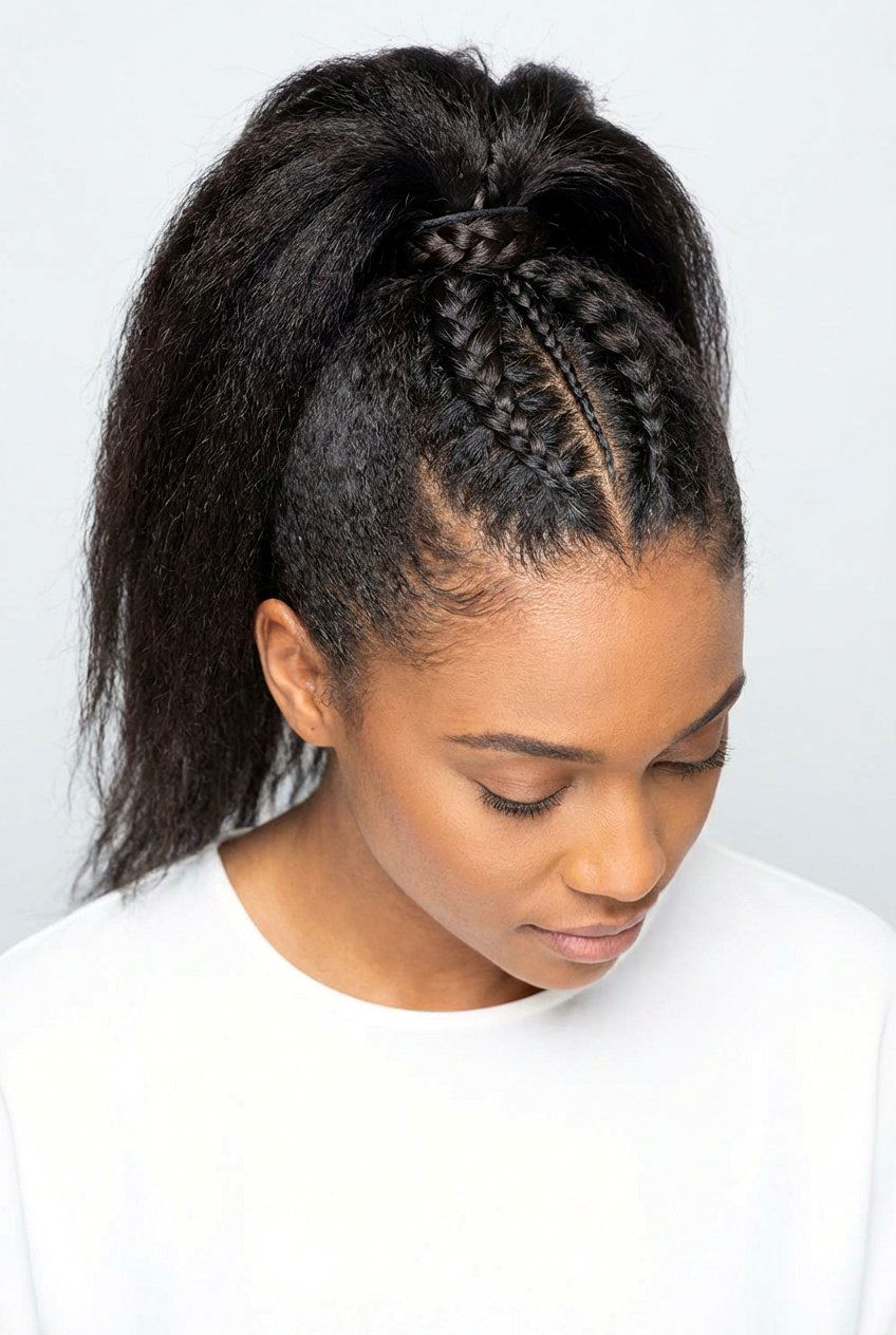 High Ponytail With Braids - 20 high ponytail hairstyles - 20 high ponytail hairstyles