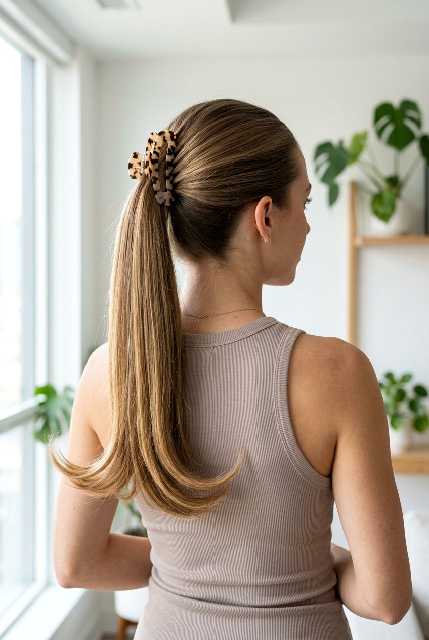 High Ponytail With Claw Clip - 20 90s claw clip hairstyle - 20 90s claw clip hairstyle