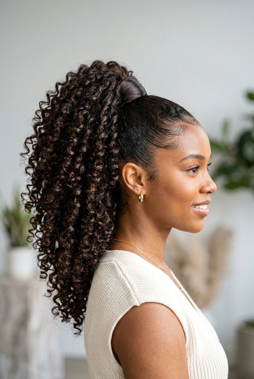 High Ponytail With Curls - 20 graduation hairstyle with ponytail curls - 20 graduation hairstyle with ponytail curls