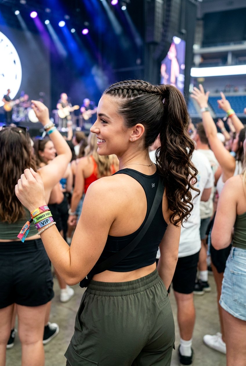 High Ponytail With Dutch Braids - 20 concert ponytail with braids - 20 concert ponytail with braids