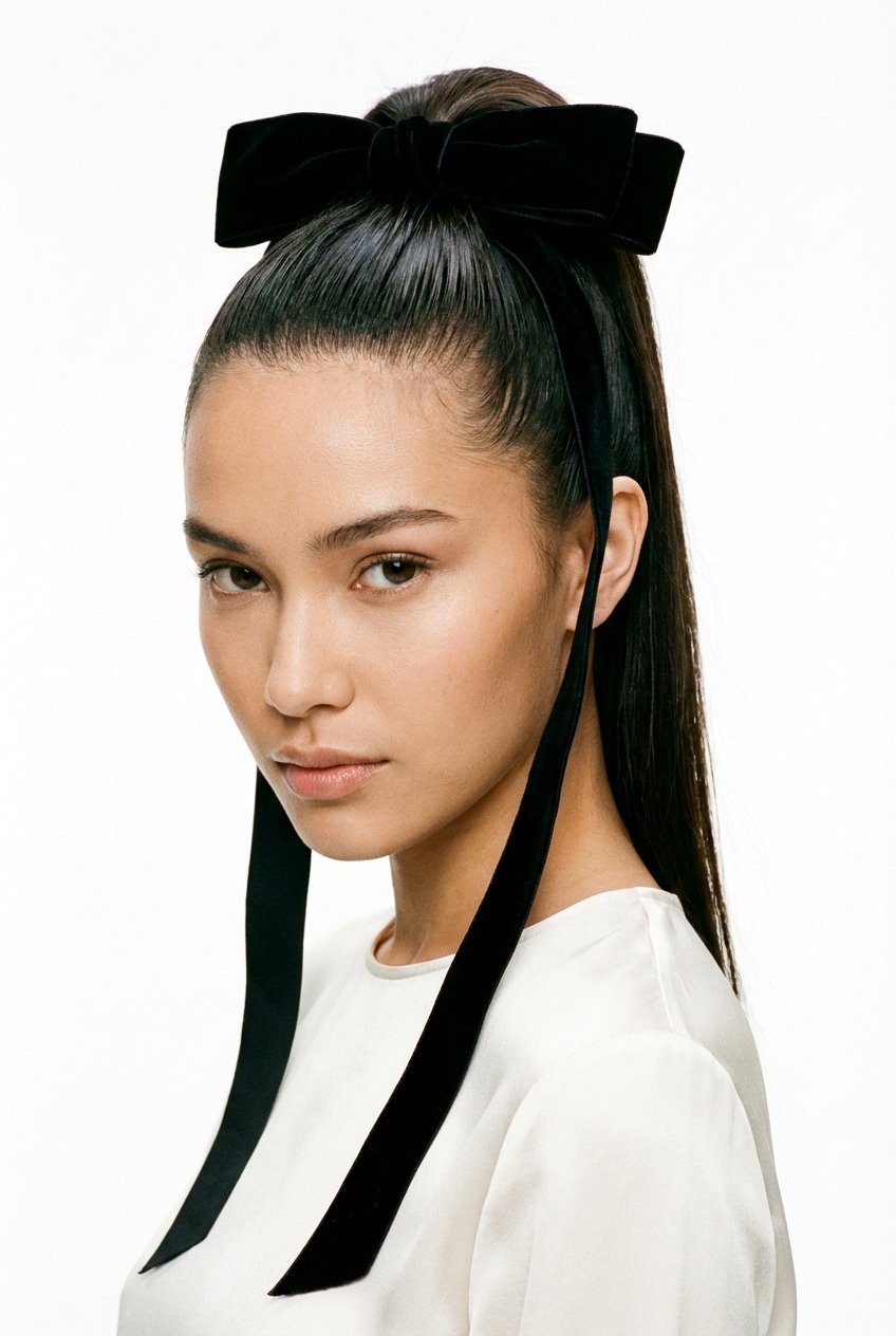 High Ponytail With Ribbon - 20 high ponytail hairstyles - 20 high ponytail hairstyles