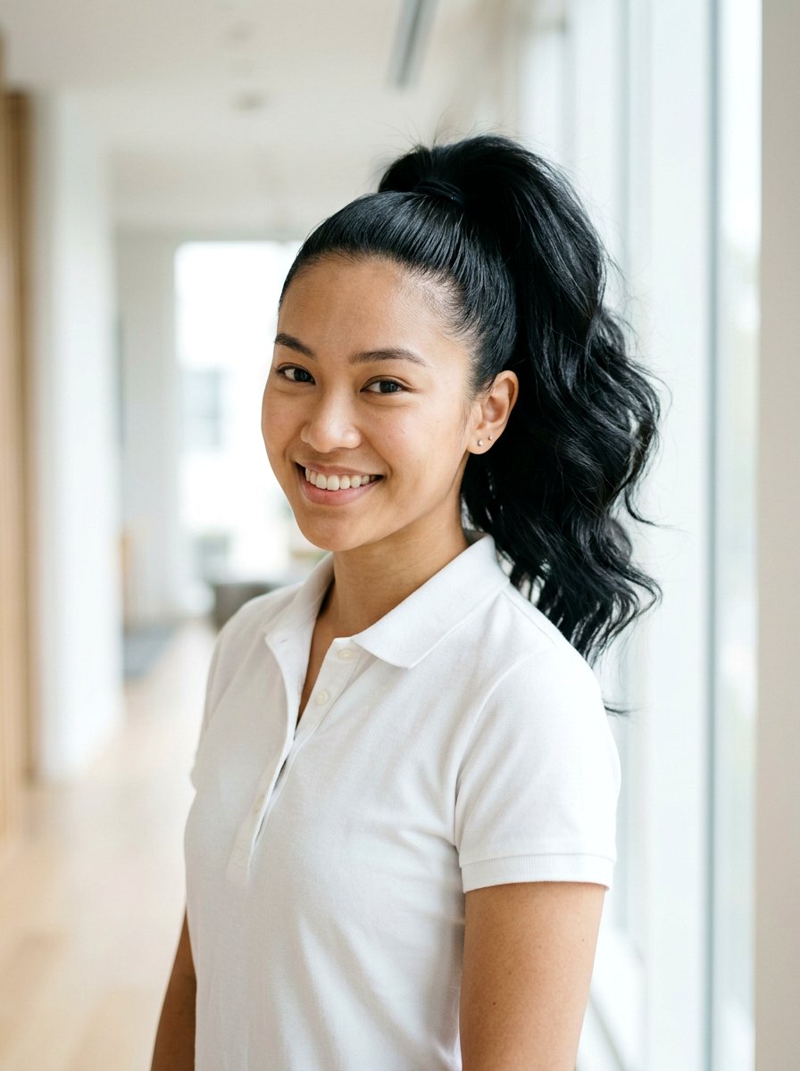 High Ponytail With Volume - 20 quick school hairstyle for medium hair - 20 quick school hairstyle for medium hair