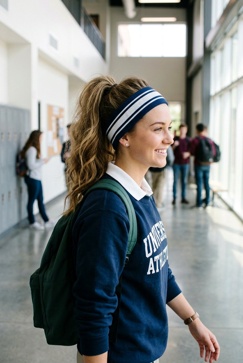 High Ponytail With Wide Headband - 20 back to school hairstyles with headband - 20 back to school hairstyles with headband