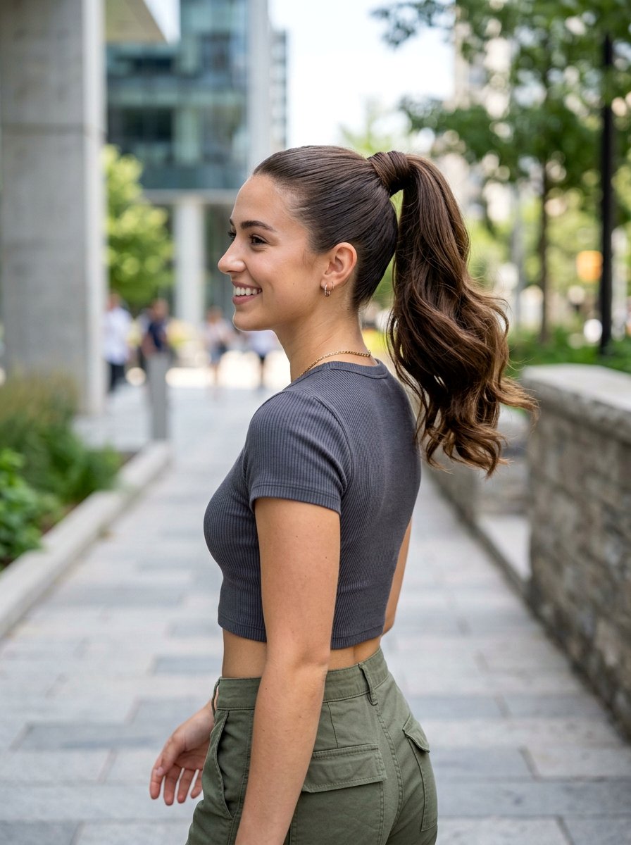 High Ponytail With Wrapped Hair - 20 date night hair ideas for women - 20 date night hair ideas for women