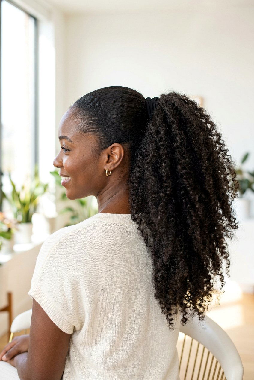 High Ponytail for Frizzy Hair - 20 hairstyles for frizzy hair - 20 hairstyles for frizzy hair