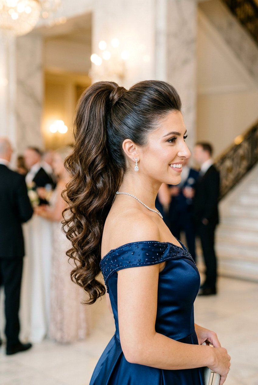 High Ponytail with Curled Ends for Prom - 20 prom ponytail hairstyles - 20 prom ponytail hairstyles