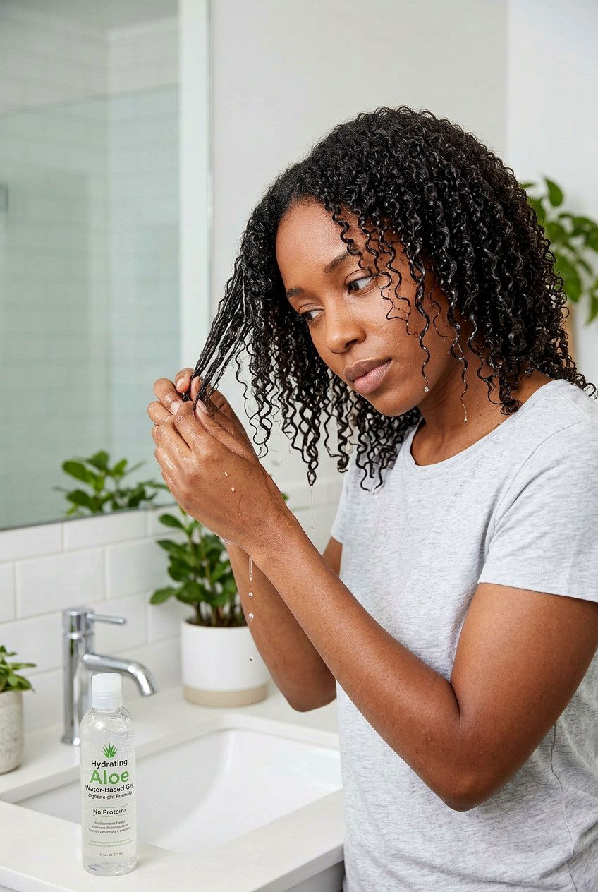 High Porosity 3C Hair Wash and Go with Protein Gel - 20 defined wash and go for 3c hair - 20 defined wash and go for 3c hair