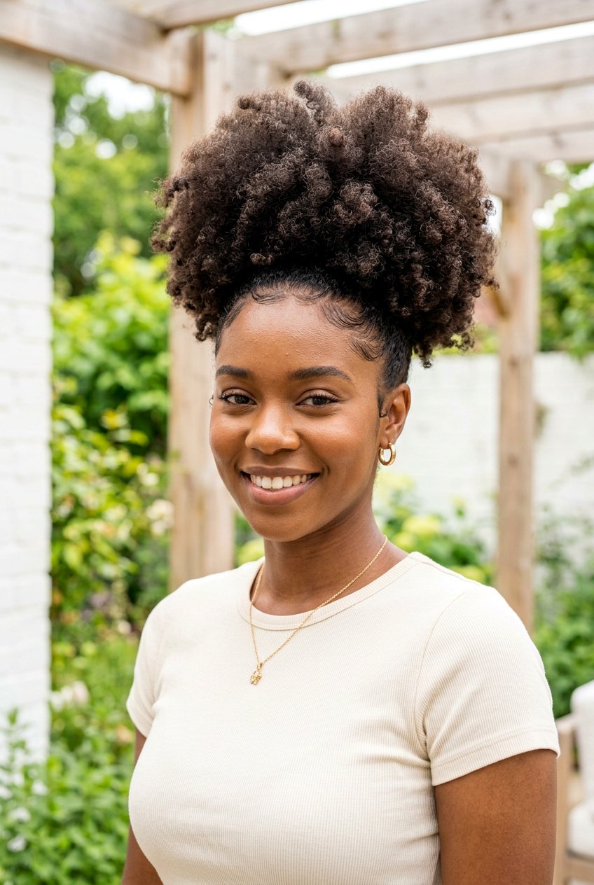 High Puff - 20 natural hairstyles for black women - 20 natural hairstyles for black women